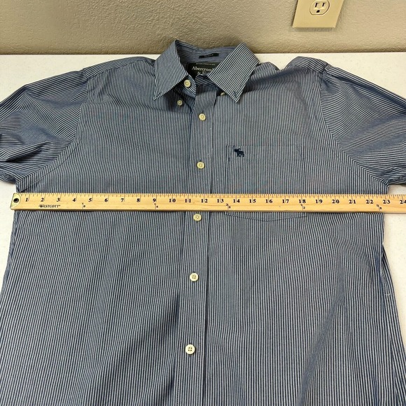 Abercrombie & Fitch‎ Men's Striped Button Down Muscle Shirts Long Sleeve Size L - Picture 10 of 12